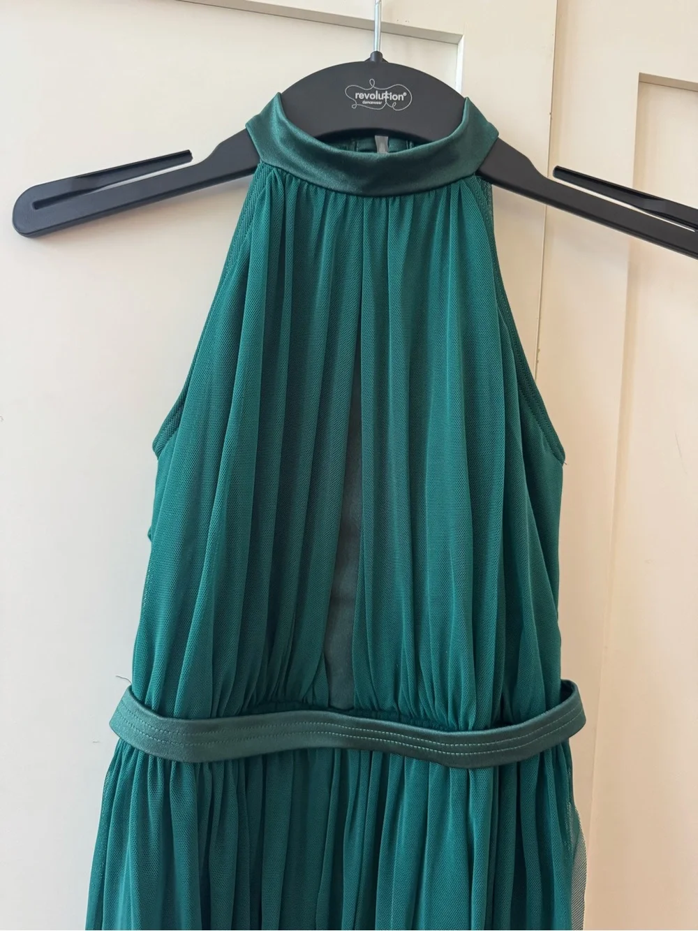 Weissman Emerald Halter Chiffon Dance Dress